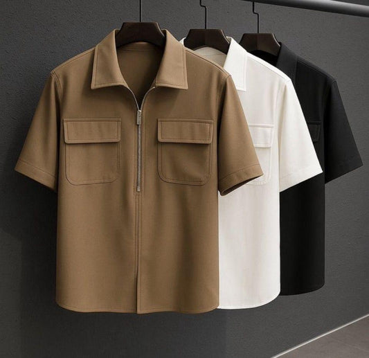 Zip Up Shirt for Men