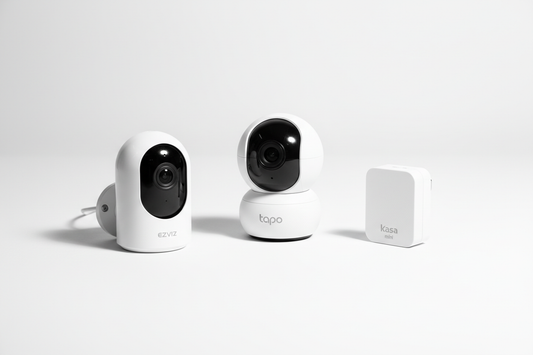 Secure your home without compromise using this expertly curated Indoor Monitoring Bundle. Combining three essential smart devices, this package delivers comprehensive coverage at an accessible price point. The EZVIZ 1080p camera provides crisp, detailed footage with reliable performance, while the Tapo pan-and-tilt camera offers dynamic tracking and wide-angle visibility for larger spaces. Complete the system with a Kasa mini smart plug to control connected devices and monitor energy consumption remotely. E