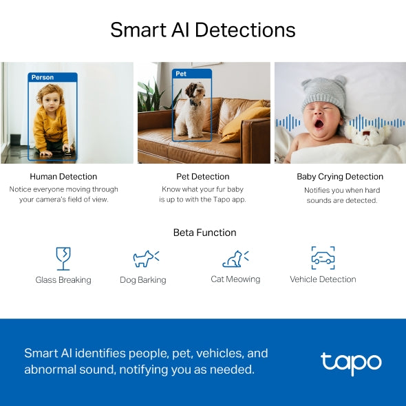 TP-Link Tapo C220 2K QHD Pan/Tilt AI Camera