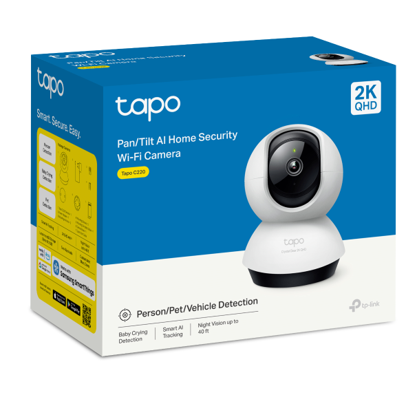 TP-Link Tapo C220 2K QHD Pan/Tilt AI Camera