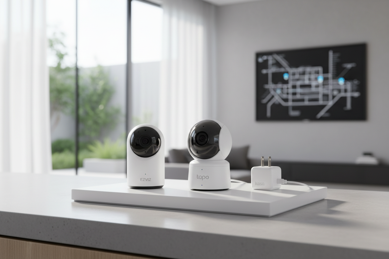 Secure your home without compromise using this expertly curated Indoor Monitoring Bundle. Combining three essential smart devices, this package delivers comprehensive coverage at an accessible price point. The EZVIZ 1080p camera provides crisp, detailed footage with reliable performance, while the Tapo pan-and-tilt camera offers dynamic tracking and wide-angle visibility for larger spaces. Complete the system with a Kasa mini smart plug to control connected devices and monitor energy consumption remotely. E