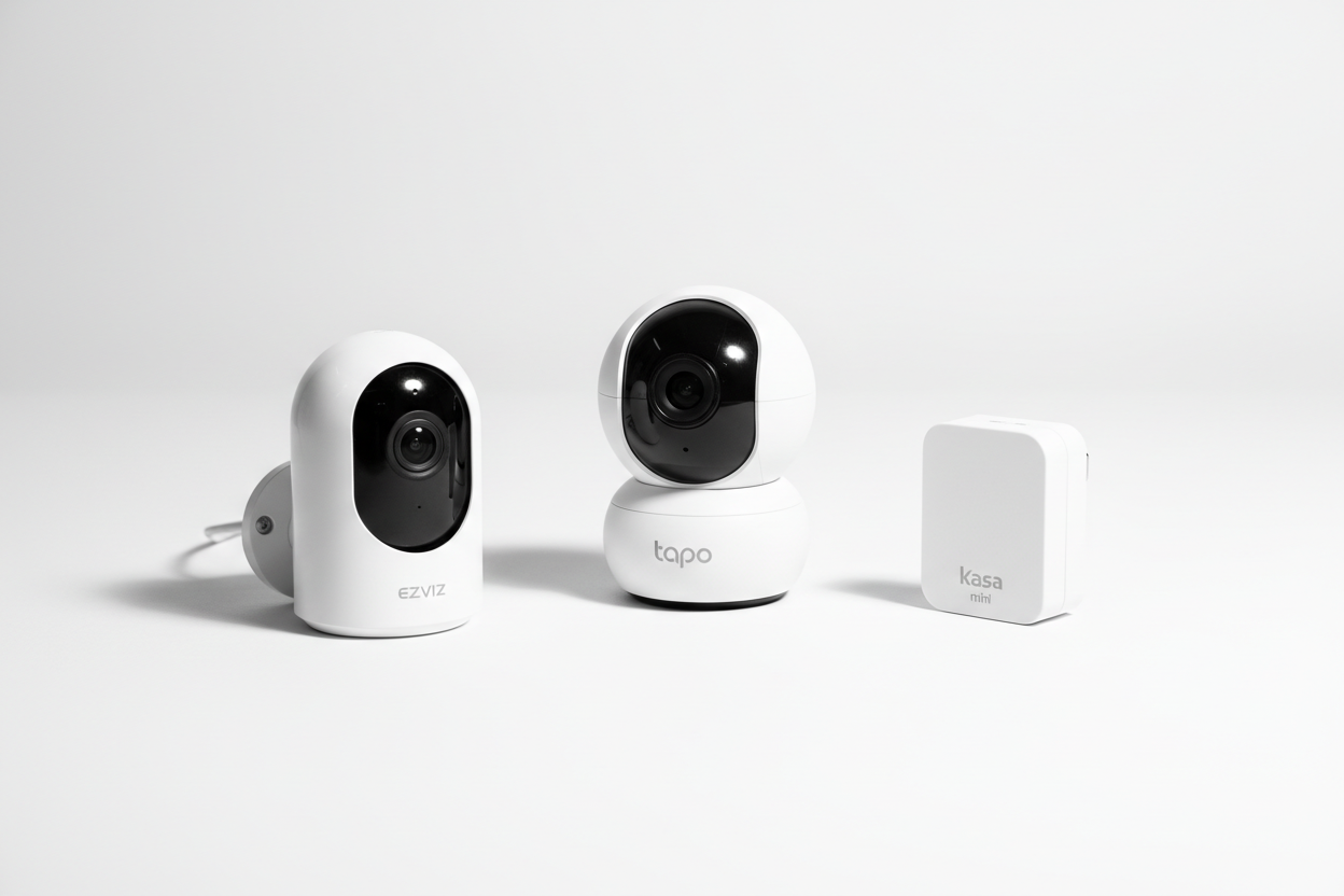Secure your home without compromise using this expertly curated Indoor Monitoring Bundle. Combining three essential smart devices, this package delivers comprehensive coverage at an accessible price point. The EZVIZ 1080p camera provides crisp, detailed footage with reliable performance, while the Tapo pan-and-tilt camera offers dynamic tracking and wide-angle visibility for larger spaces. Complete the system with a Kasa mini smart plug to control connected devices and monitor energy consumption remotely. E