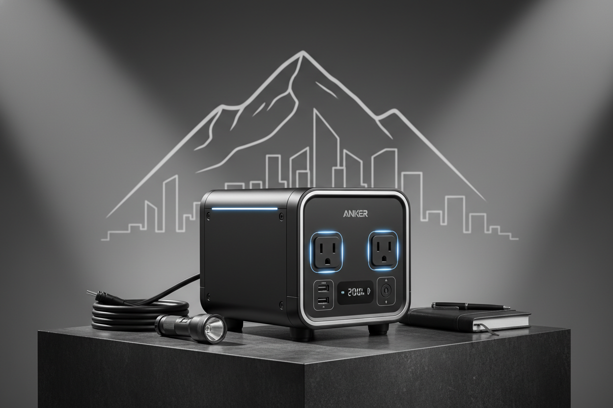 The Anker PowerHouse 200W delivers dependable energy independence for both emergency preparedness and outdoor adventures. With 545Wh of capacity and 200W continuous output, this mid-range power station bridges the gap between portable chargers and full home backup systems, powering essential devices through load-shedding events, natural disasters, or extended camping trips. Multiple output ports—including AC outlets, USB-C, and USB-A—accommodate laptops, smartphones, medical equipment, and small appliances 
