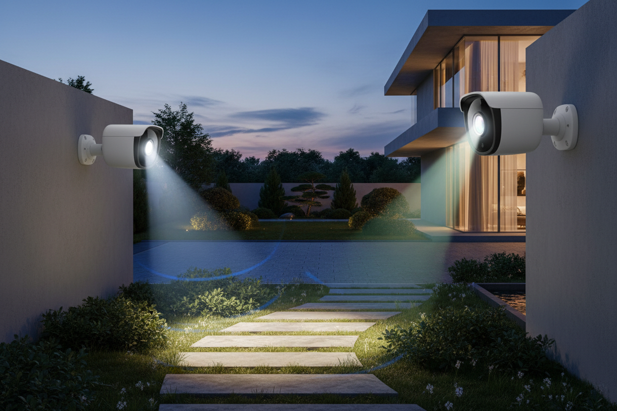 The TP-Link Tapo C320WS Spotlight Twin Pack combines dual 2K cameras with integrated spotlights for comprehensive outdoor visibility and deterrence. Each unit features adaptive spotlight activation triggered by motion detection, eliminating blind spots during low-light hours. IP67 weatherproofing and wide-angle optics deliver clear footage across driveways, gardens, and perimeters. Two-way audio enables real-time communication with visitors or potential intruders. Cloud and local storage options provide fle